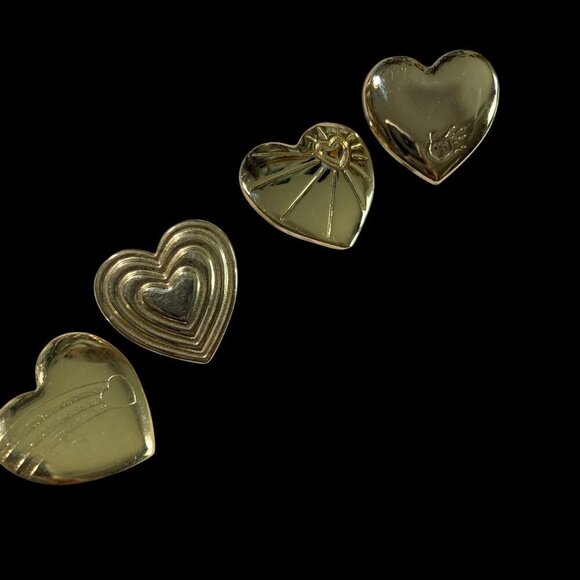 Vintage Variety Club Gold Tone Heart Brooch Pins Lot of 4 - Picture 2 of 14